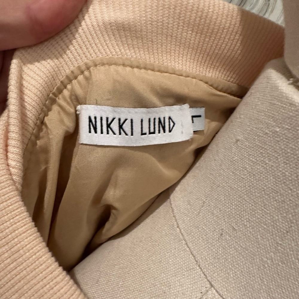 NIKKI LUND Oversize Sequins Fringe Hem Jacket in Gold L - Picture 10 of 11